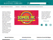 Tablet Screenshot of digitalcollections.uncw.edu